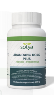 ARANDANO ROJO PLUS + Hibisco + Probioticos 90 CAPS. SOTYA