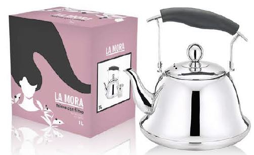 TETERA ACERO INOX. LA MORA 1000 ml.
