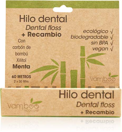 HILO DENTAL CARBON BAMBU+MENTA+XILITOL TARRO CRISTAL