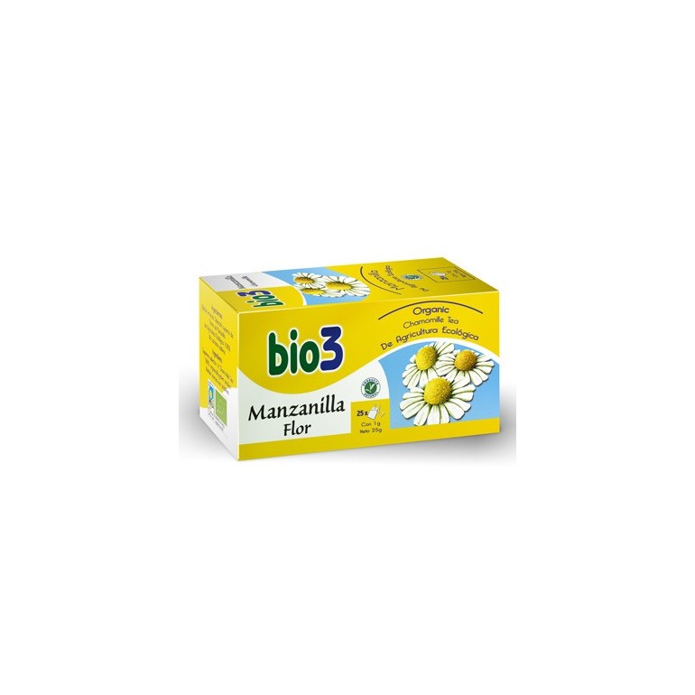 BIO3 MANZANILLA ECOLOGICA 25 INFUSIONES