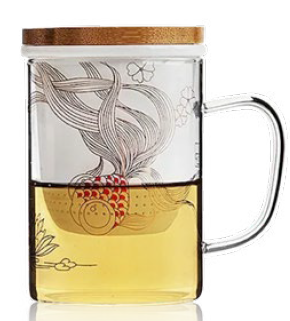 TAZA TISANA VIDRIO BOROSILICATO GOLDFISH DOWN 400 ml. (copia)