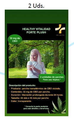 PARCHES CBD 32mg (2 unidades) Healty Vital