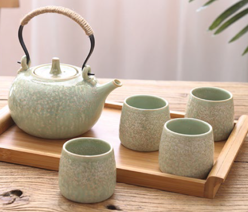 ZEN SET TETERA BLUE PORCELANA  800ml.+4 TAZAS 120ml.+BANDEJA (copia)