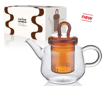 TETERA VIDRIO BOROSILICATO AMBRA 800 ml.