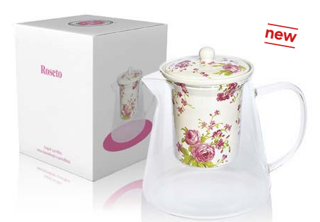TETERA VIDRIO BOROSILICATO Y ACERO ROSSANA 800 ml. (copia)