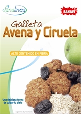 [SASAGAV] GALLETA FIBRA SACIANTE AVENA CIRUELA S/A 150G. SANAVI