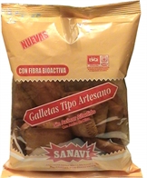 [SASAGAR] GALLETAS ARTESANAS SIN AZUCAR, CON FIBRA 300 GRS. SANAVI