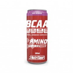 [NSLAMIRE] BCAA'S AMINODRINK 5000 RED BERRIES CAFEIN 330ml.x24 unid