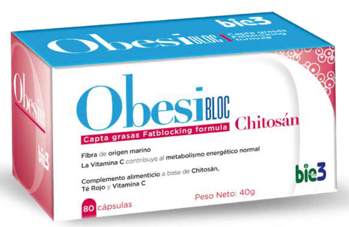 [B3CAPCHI] BIE3 OBESIBLOC CHITOSAN 80 CAPSULAS