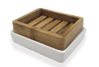 [HIBAÑBJA] JABONERA BAMBU Y CERAMICA