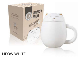 [HITAPMEW] INFUSIONERA CON FILTRO MEOW WHITE 380 ml.