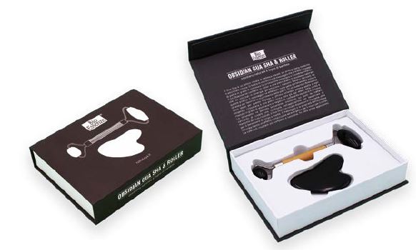 [HAEGURNE] OBSIDIANA GUA SHA & ROLLER BIOESSENZE