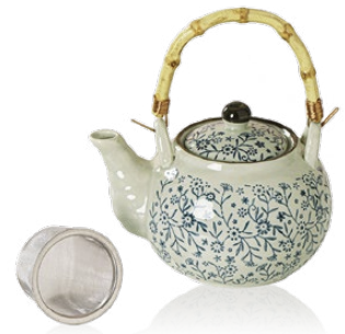 [HITEPOLDG] TETERA PORCELANA OLD CHINA 600ml. GIARDINO IN FIORE pintado a mano