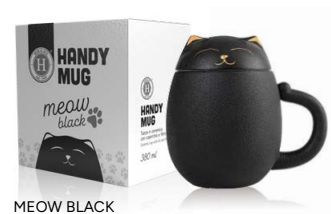 [HITAPMEB] INFUSIONERA CON FILTRO MEOW BLACK 380 ml.