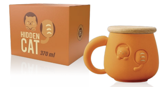 [HITAPHIOR] TAZA HIDDEN CAT BLU 370 ml. PORCELANA (copia)