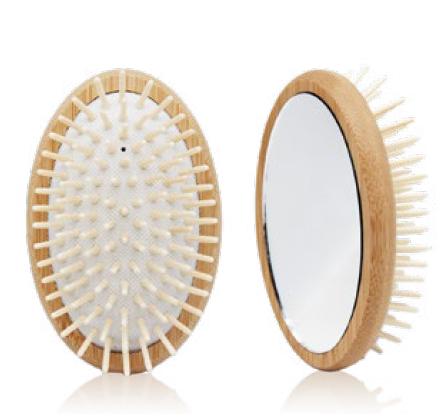[HIBAÑCEP] CEPILLO CABELLO Y ESPEJO POCKET BAMBU