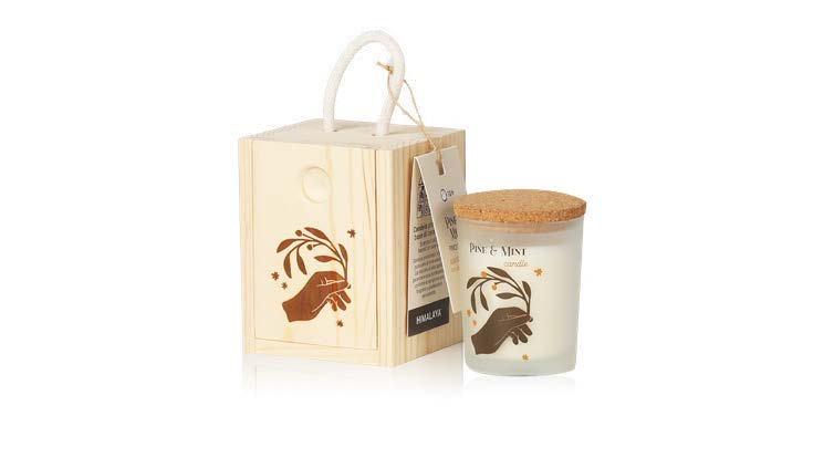 [HIVELIOL] VELAS HIMALAYA LITTLE BOX OLIVO 70 gr.