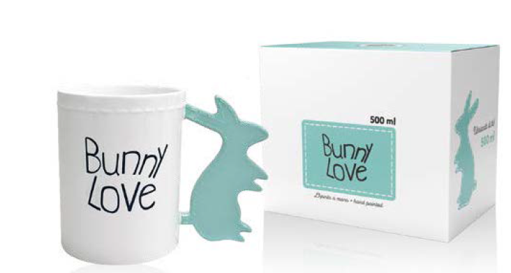[HITAPEXB] TAZA BUNNY LOVE 500 ML. EXTRA LARGA