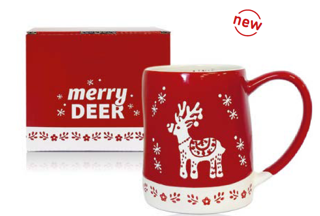 [HITAGMD] TAZA GRES ESMALTADO MERRY DEER 600 ml.