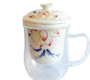 [HITABNEL] TAZA TISANA VIDRIO BOROSILICATO 350 ML. NELUMBO