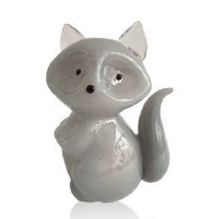 [HIVIDDGREY] VIDRIO SOPLADO GREY FOX 15x11x22 cm