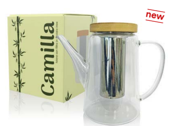 [HITEBCAM] TETERA VIDRIO BOROSILICATO Y ACERO CECILIA 1000 ml. (copia)